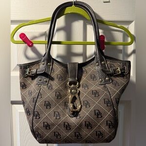 Dooney & Bourke Brown Half Moon Tote LIKE NEW